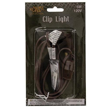 6Ft Brown Cord w Candelabra Socket - The Fox Decor